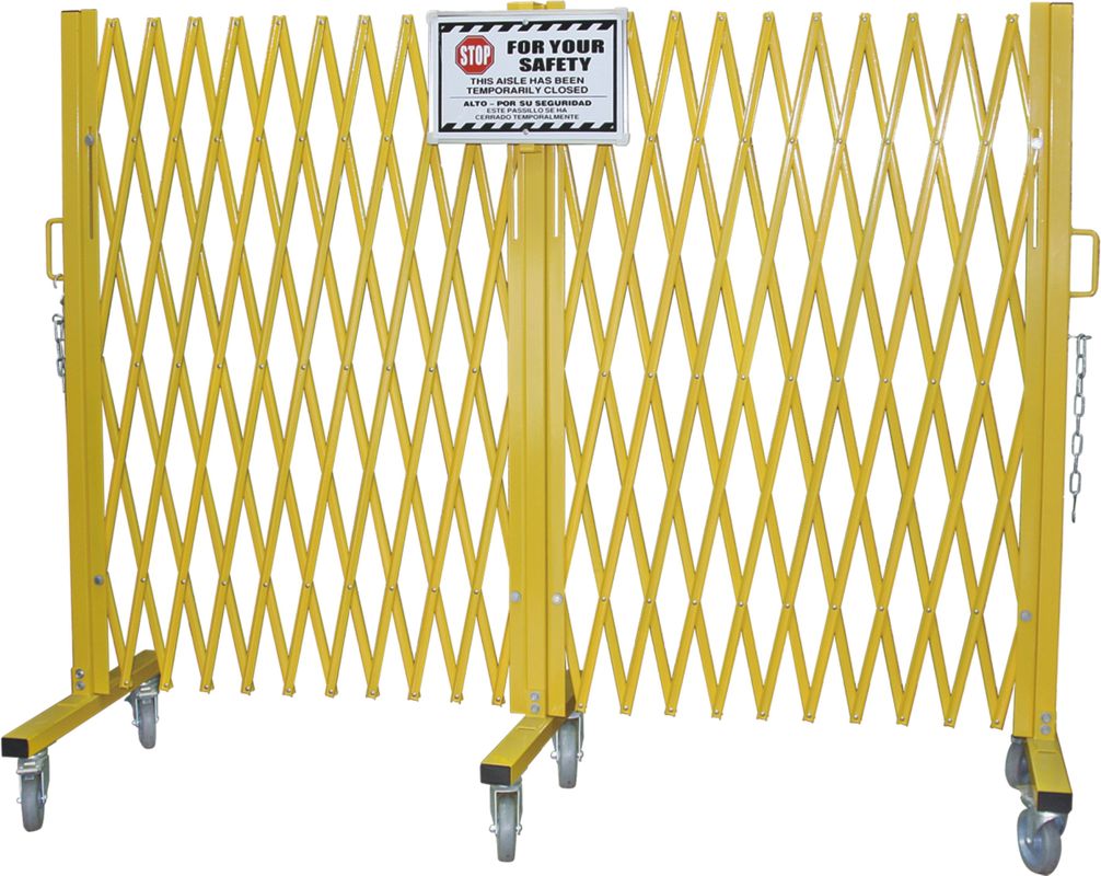 Abertura máxima plegable amarilla 20' de las barreras de seguridad del acordeón de la puerta de la barrera alto del ½ de X 52’ proveedor