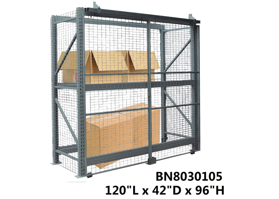Estándar durable del OSHA de la jaula del almacenamiento de la plataforma del recinto de la seguridad del estante de la plataforma de la lágrima proveedor