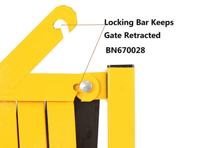 Puertas extensibles de la barrera del metal, barrera de seguridad plegable portátil con los echadores