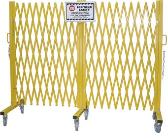 Abertura máxima plegable amarilla 20' de las barreras de seguridad del acordeón de la puerta de la barrera alto del ½ de X 52’