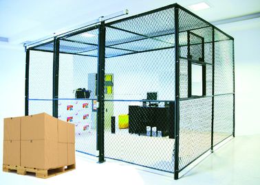 Predesigned 2 jaulas del almacenamiento de la malla de alambre de los lados, jaulas de la seguridad de la herramienta para el almacenamiento