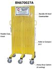 Puertas de seguridad plegables portátiles de acero resistentes de Warehouse con la etiqueta de advertencia proveedor