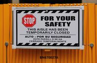 Puertas de seguridad plegables portátiles de acero resistentes de Warehouse con la etiqueta de advertencia proveedor