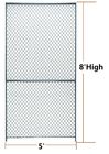El indicador tejido seguridad de los paneles 10 de la división de la malla de alambre afianzó 8 pies de altos 5 pies de anchura proveedor