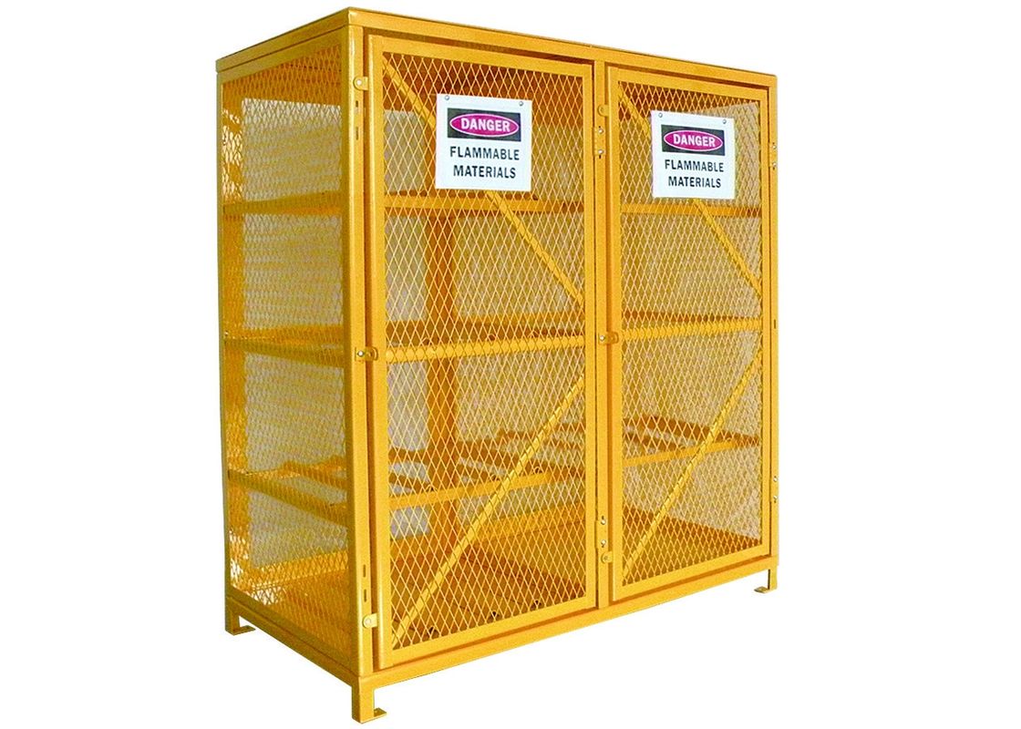 Puerta doble armarios de almacenamiento de la jaula del alambre del gabinete de almacenamiento del cilindro de 65 pulgadas 16 horizontalmente proveedor