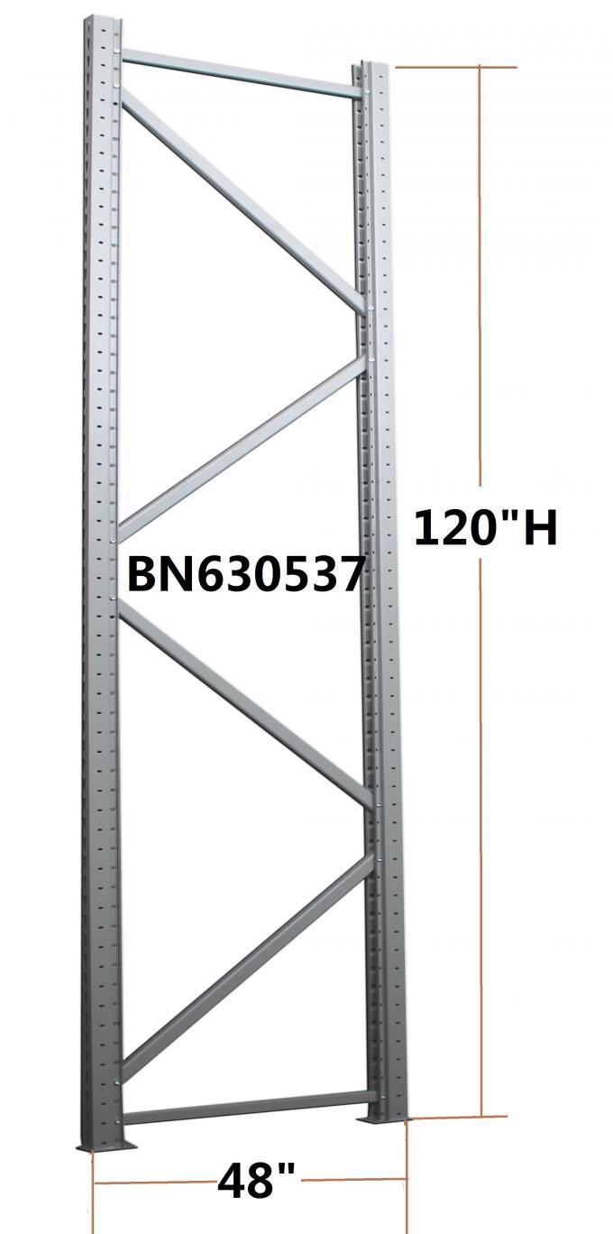El perno de acero resistente comercial de los estantes del almacenamiento conecta el marco vertical 4 * 10 pies